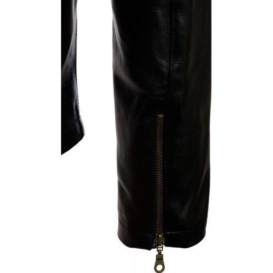 Steve McQueen Black Le-Man GULF Leather Jacket